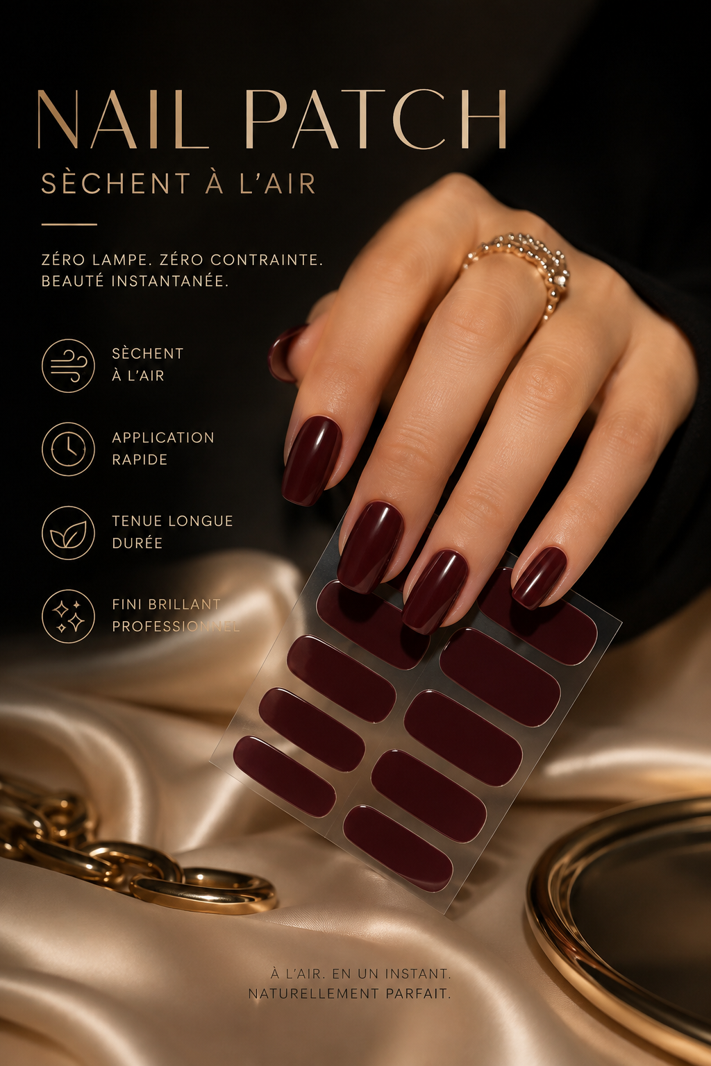 Vernis autocollant sans lampe