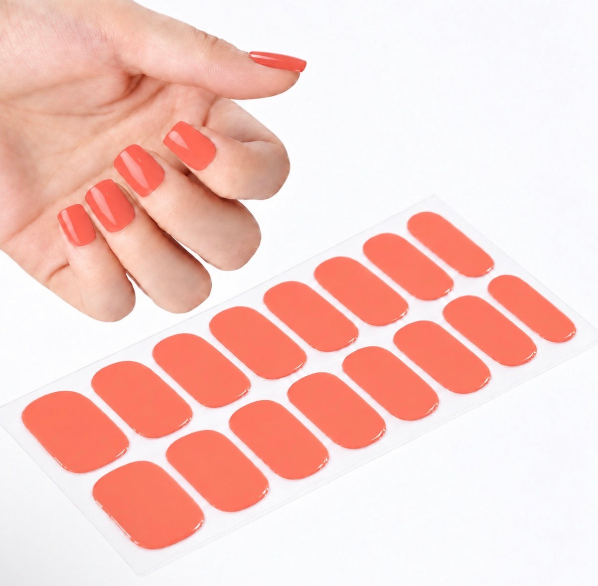 Nail art gel semi permanent orange