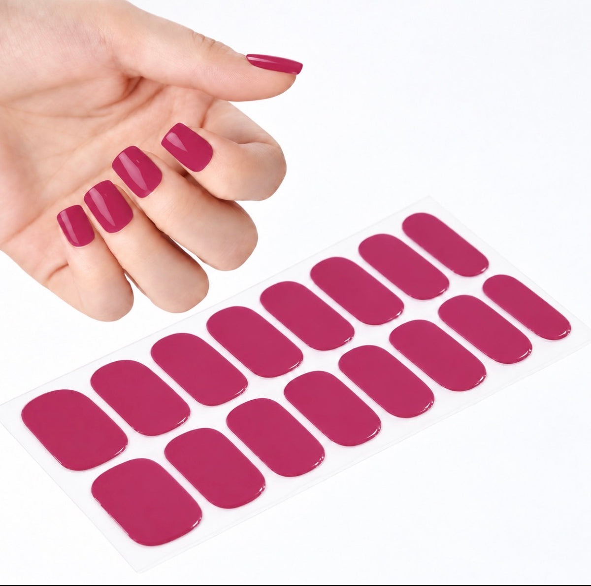 Autocollants en gel semi durci fuchsia