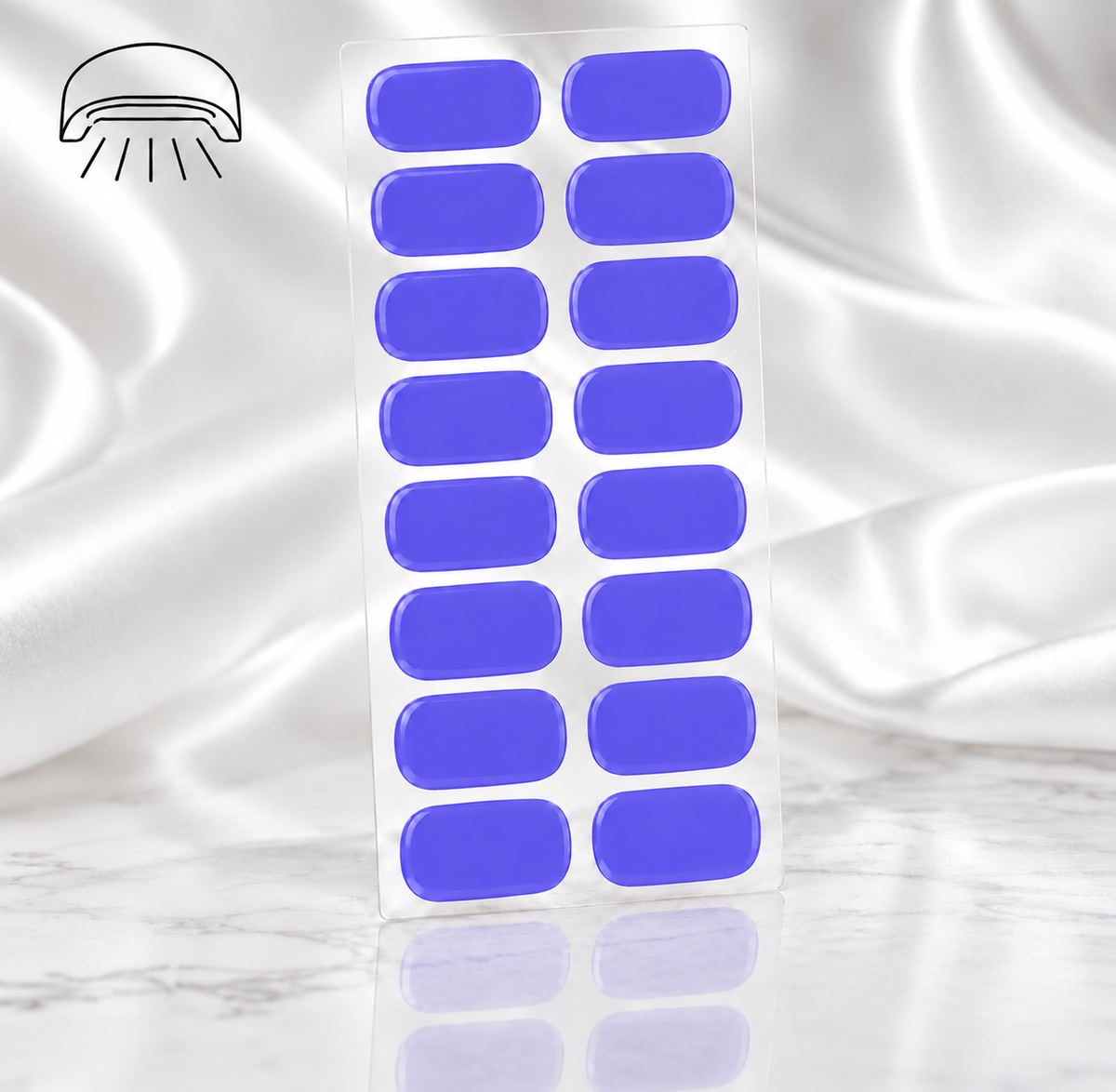 Autocollant ongles en gel UV violet