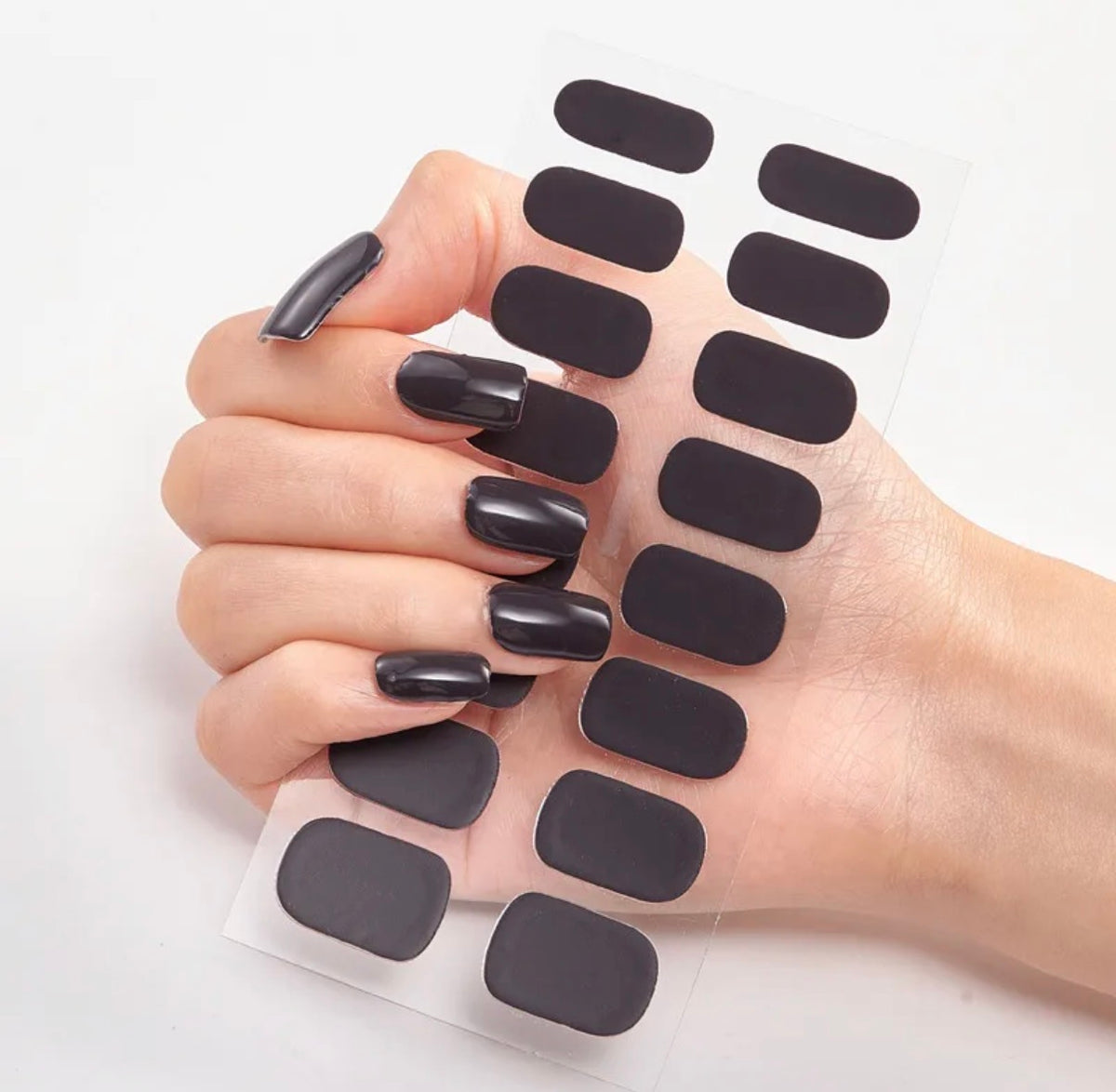 Nail art sticker noir Gris
