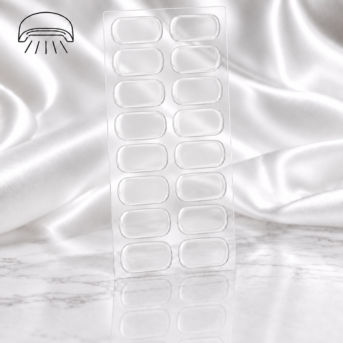 UV sticker ongle transparent