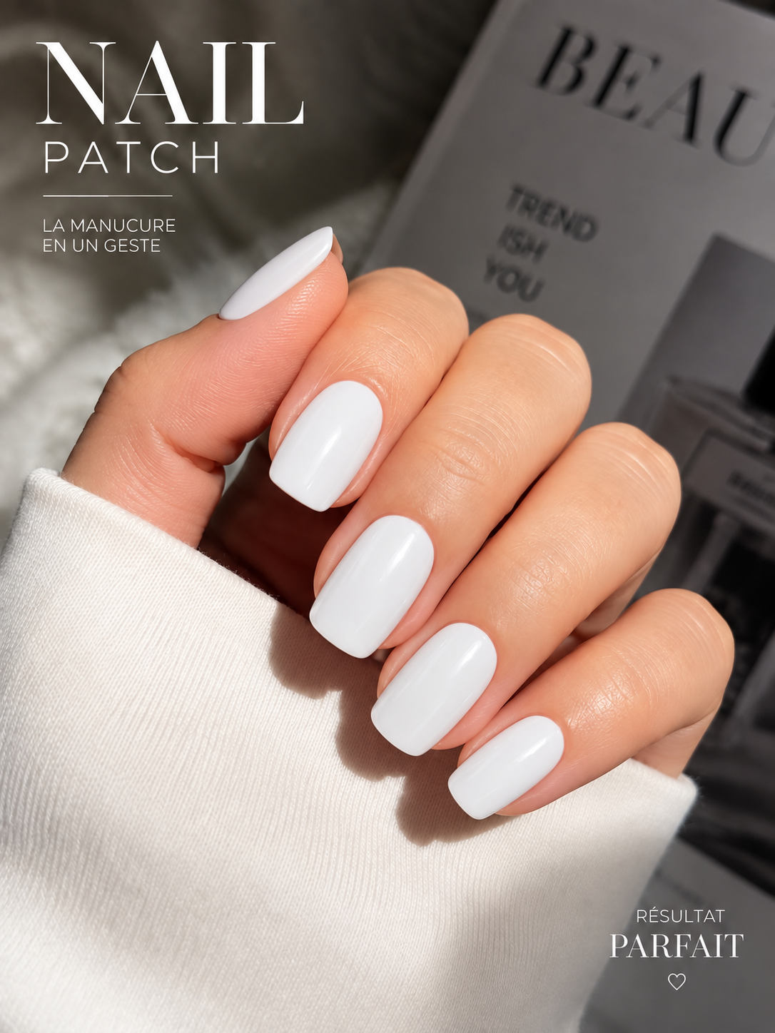 Patch gel pour ongle blanc