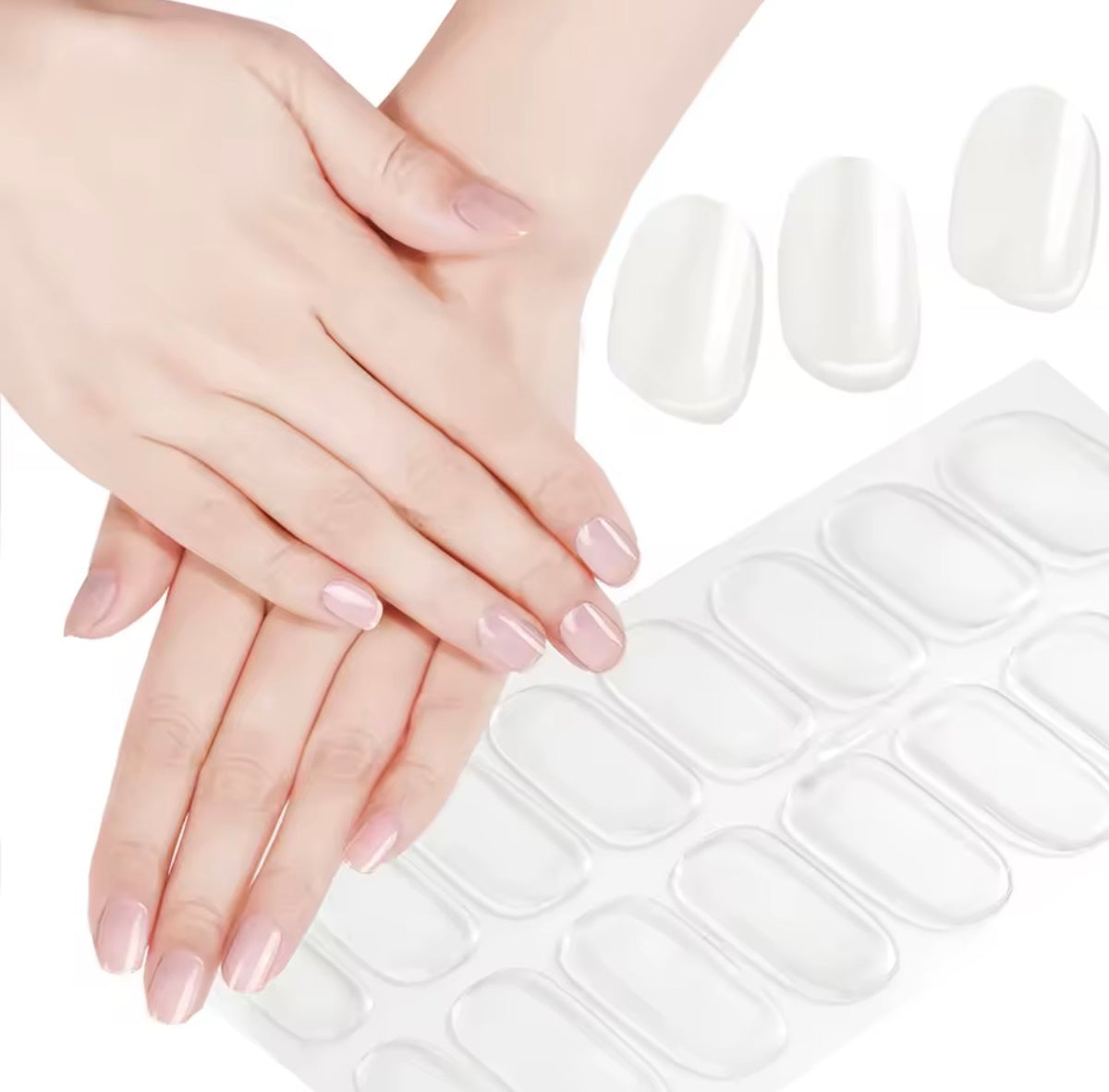 UV sticker ongle transparent