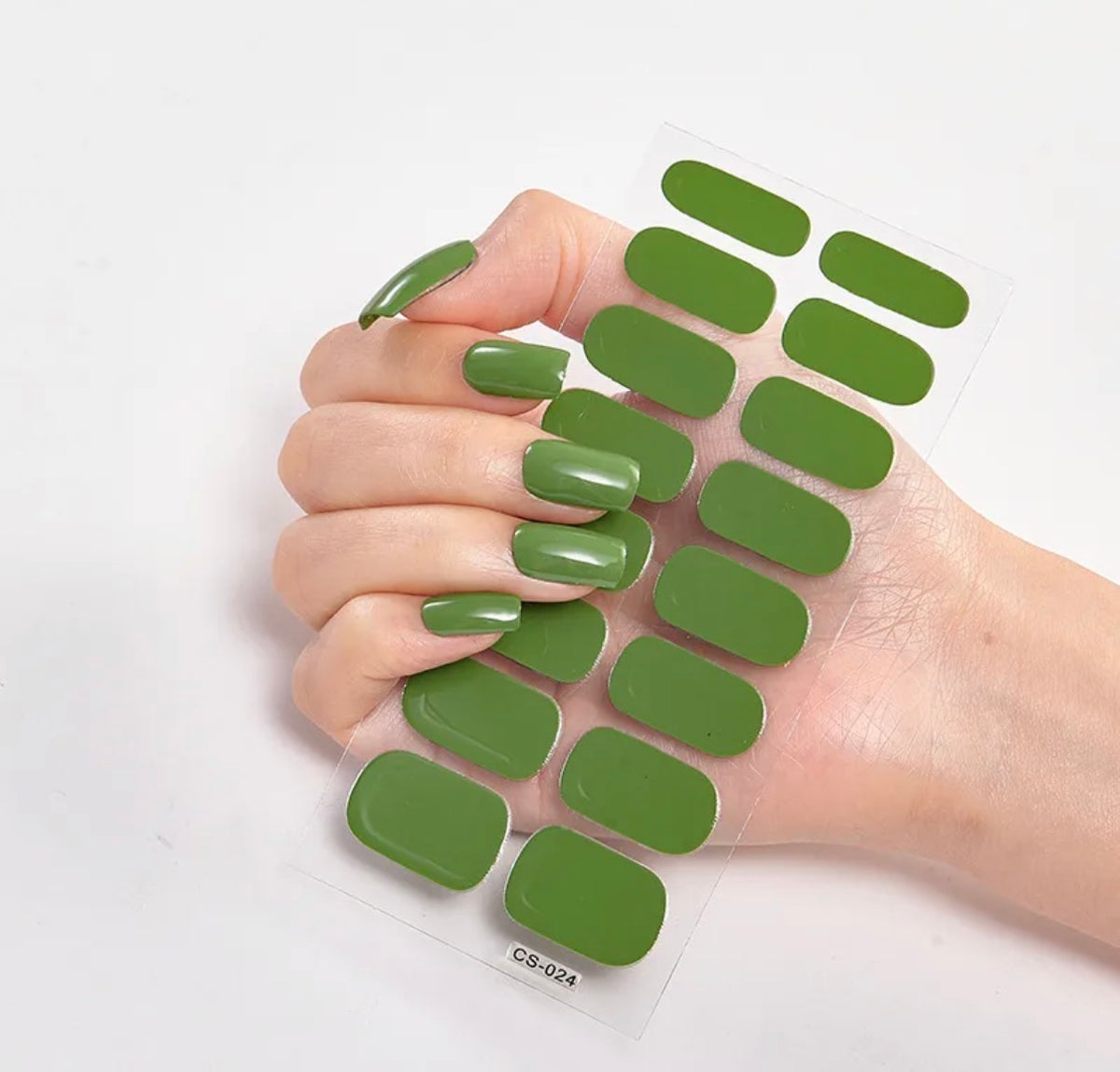 Sticker vernis à ongles vert