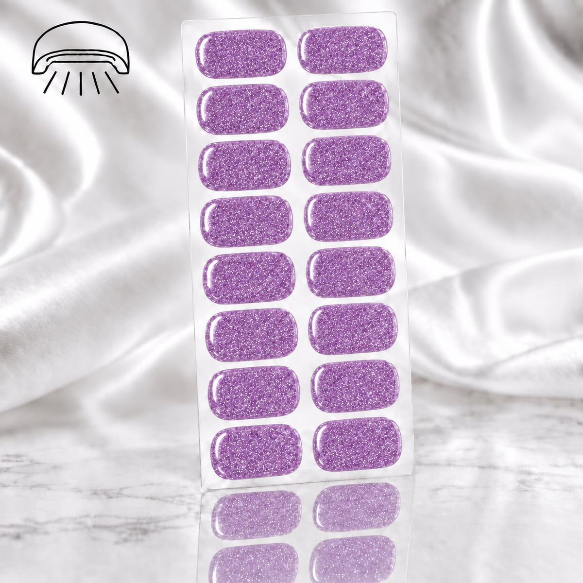 Semi cured gel nail mauve