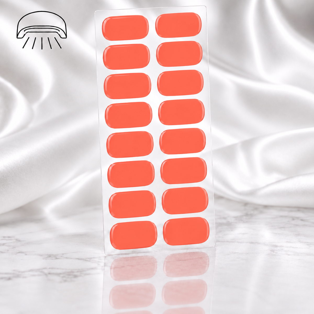Nail art gel semi permanent orange