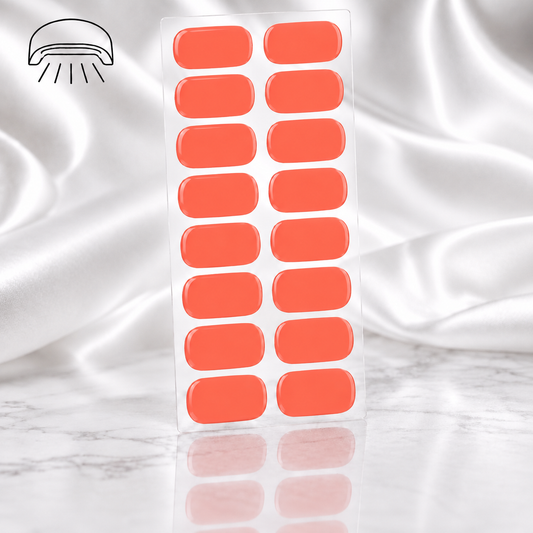 Nail art gel semi permanent orange