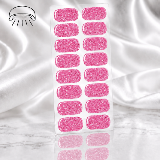 Gel nail stickers rose paillettes
