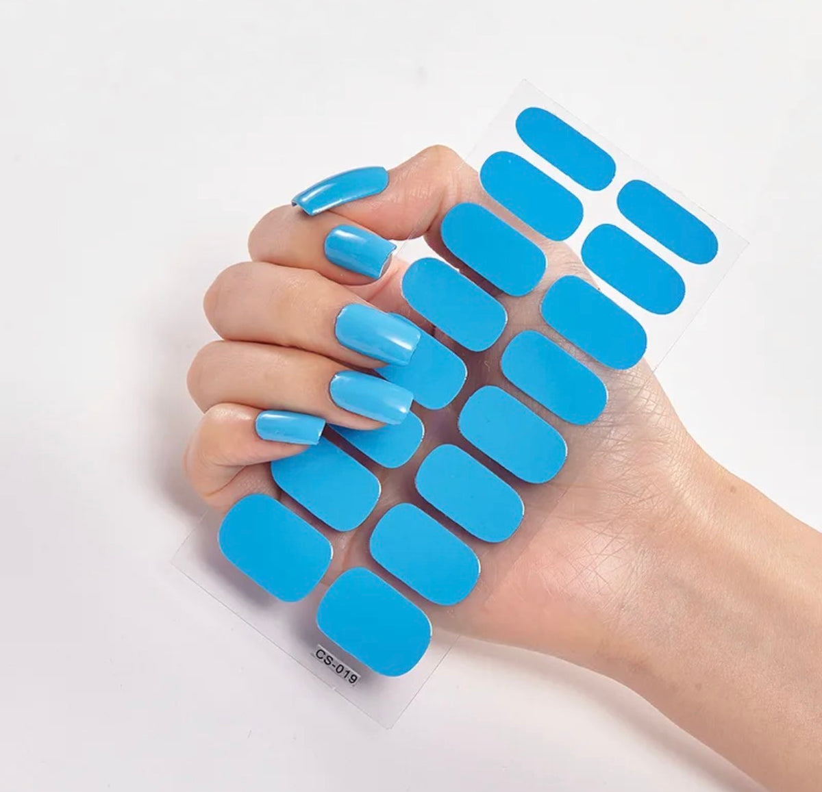 Sticker ongle patch bleu