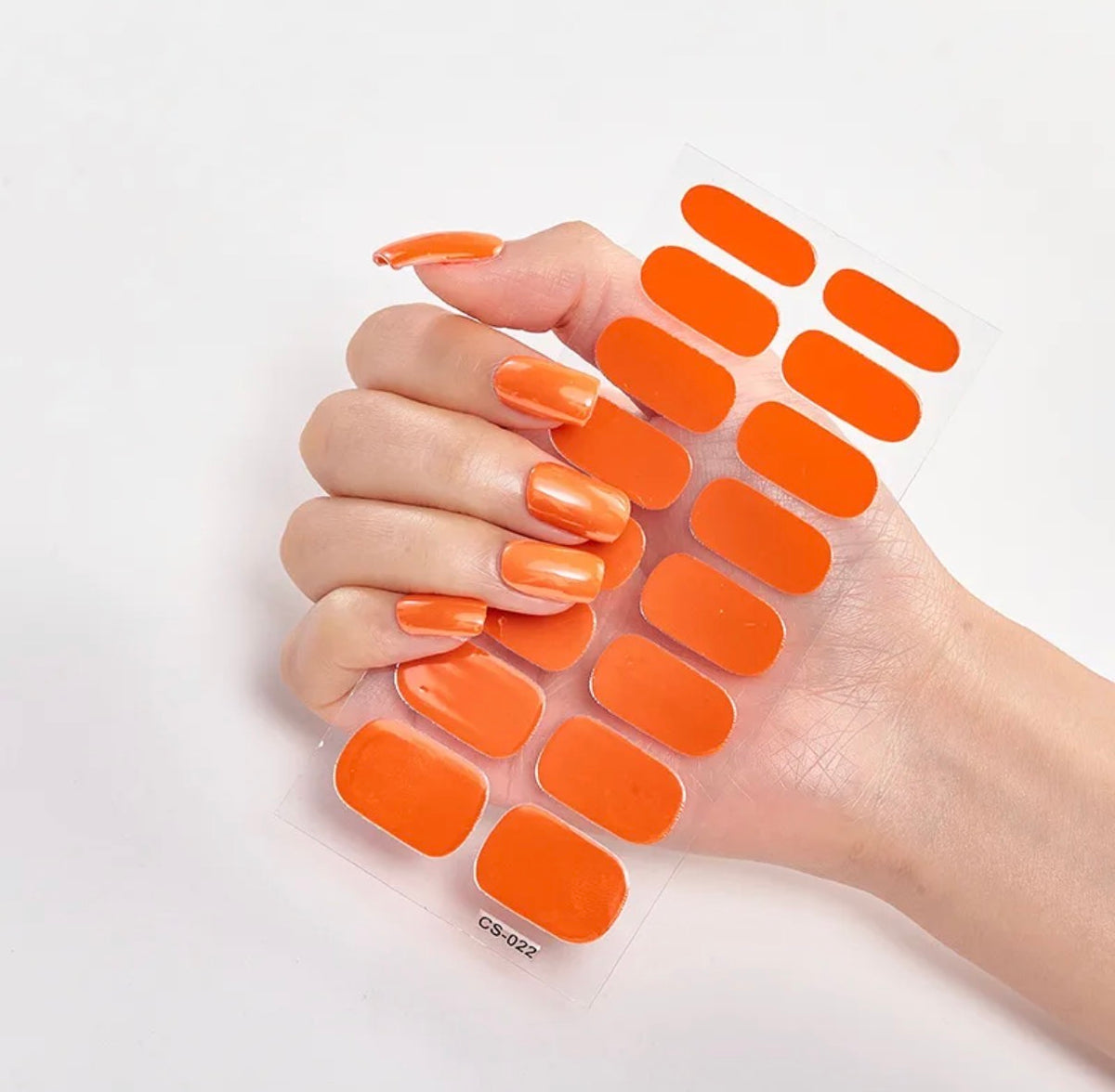 Sticker pour manucure orange 