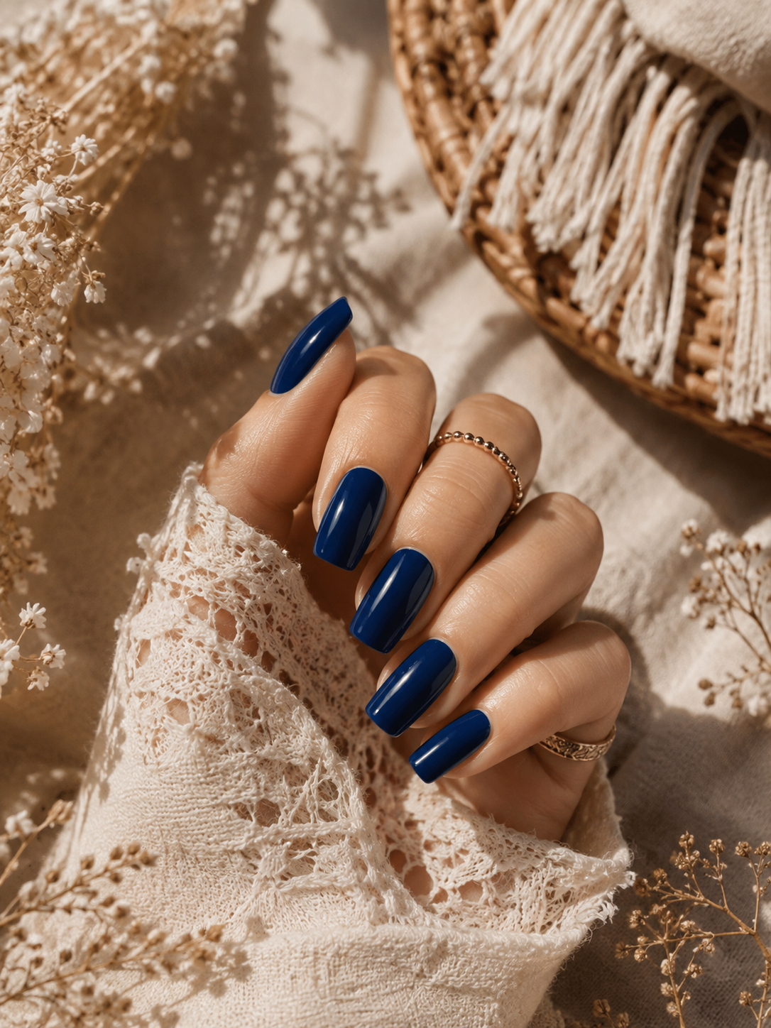 Patch ongle bleu nuit