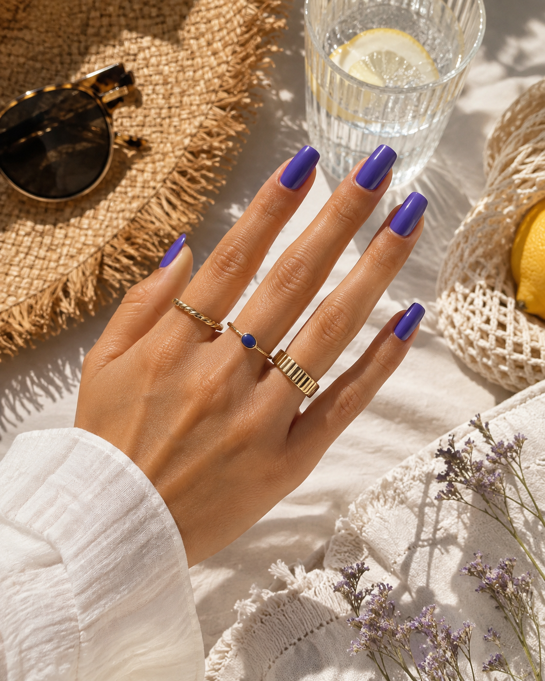 Nail patch violet