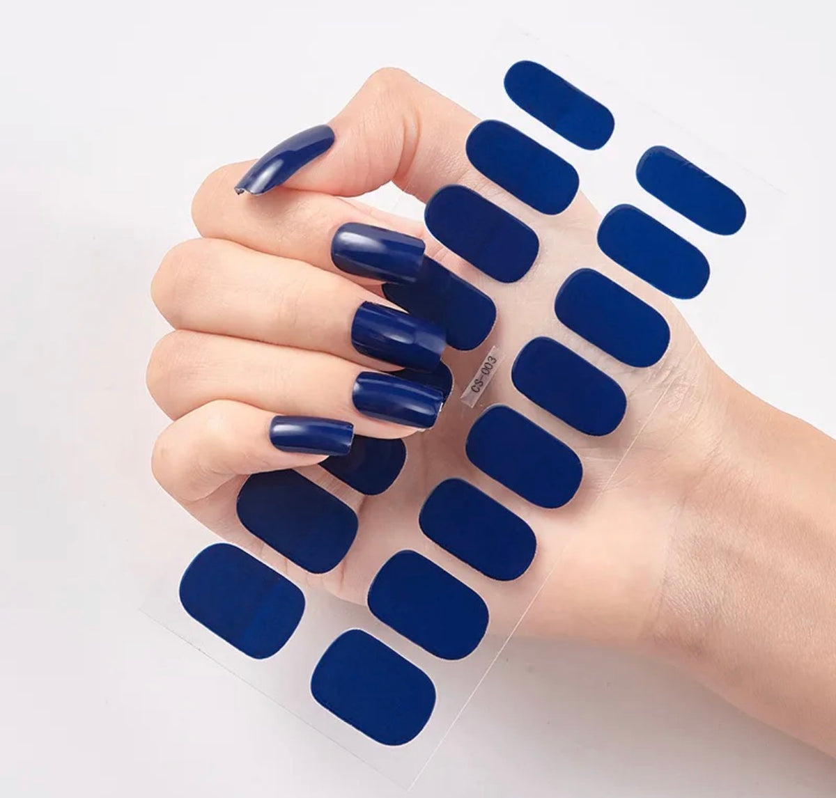 Patch pour ongle bleu foncé 