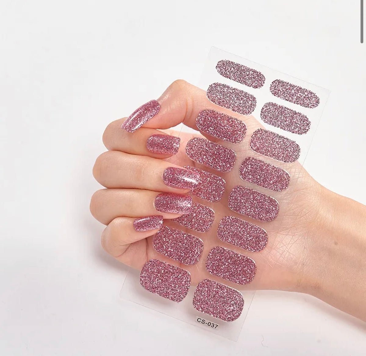 Nail wrap rose gold pail