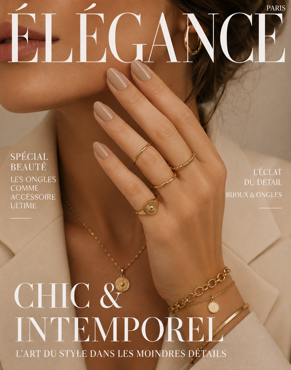 Nail patch beige nude