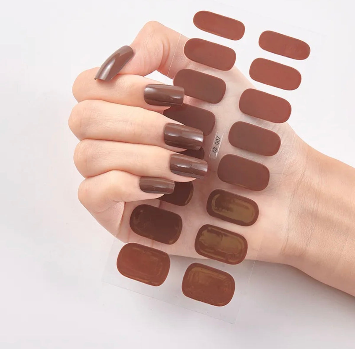 Sticker ongle marron