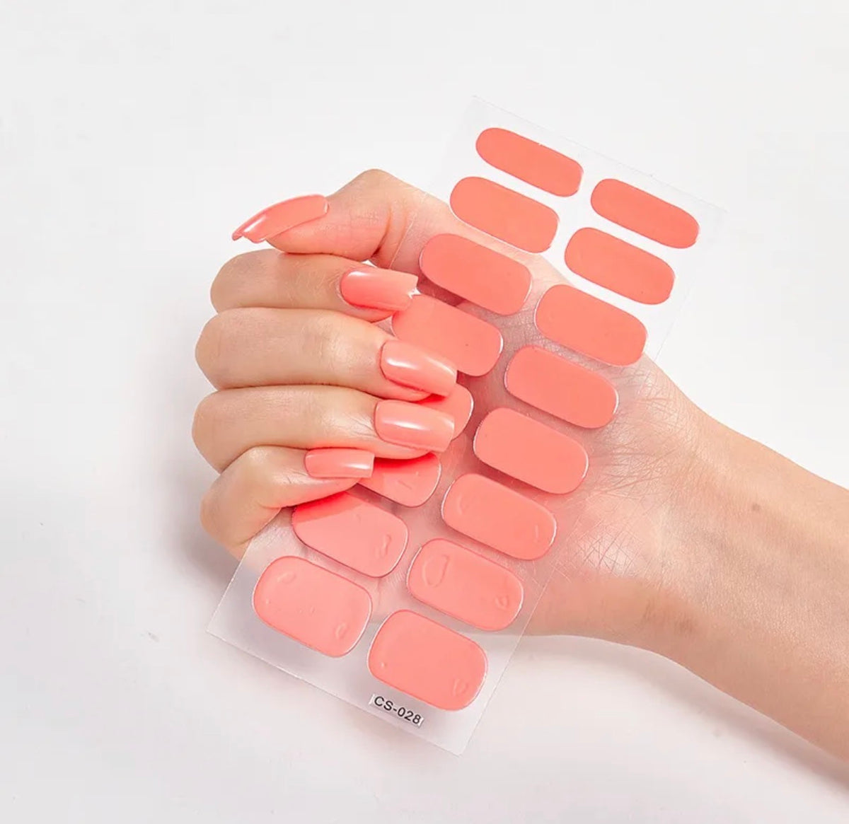 Sticker ongles corail