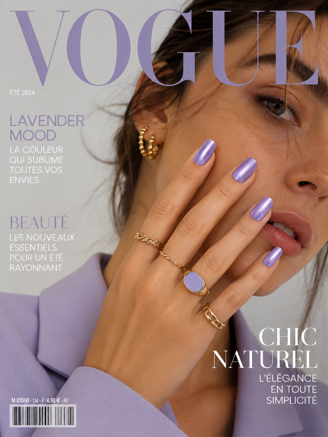 Sticker ongles mauve 