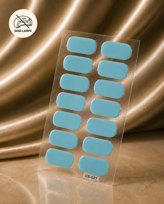 Vernis adhésif bleu ciel