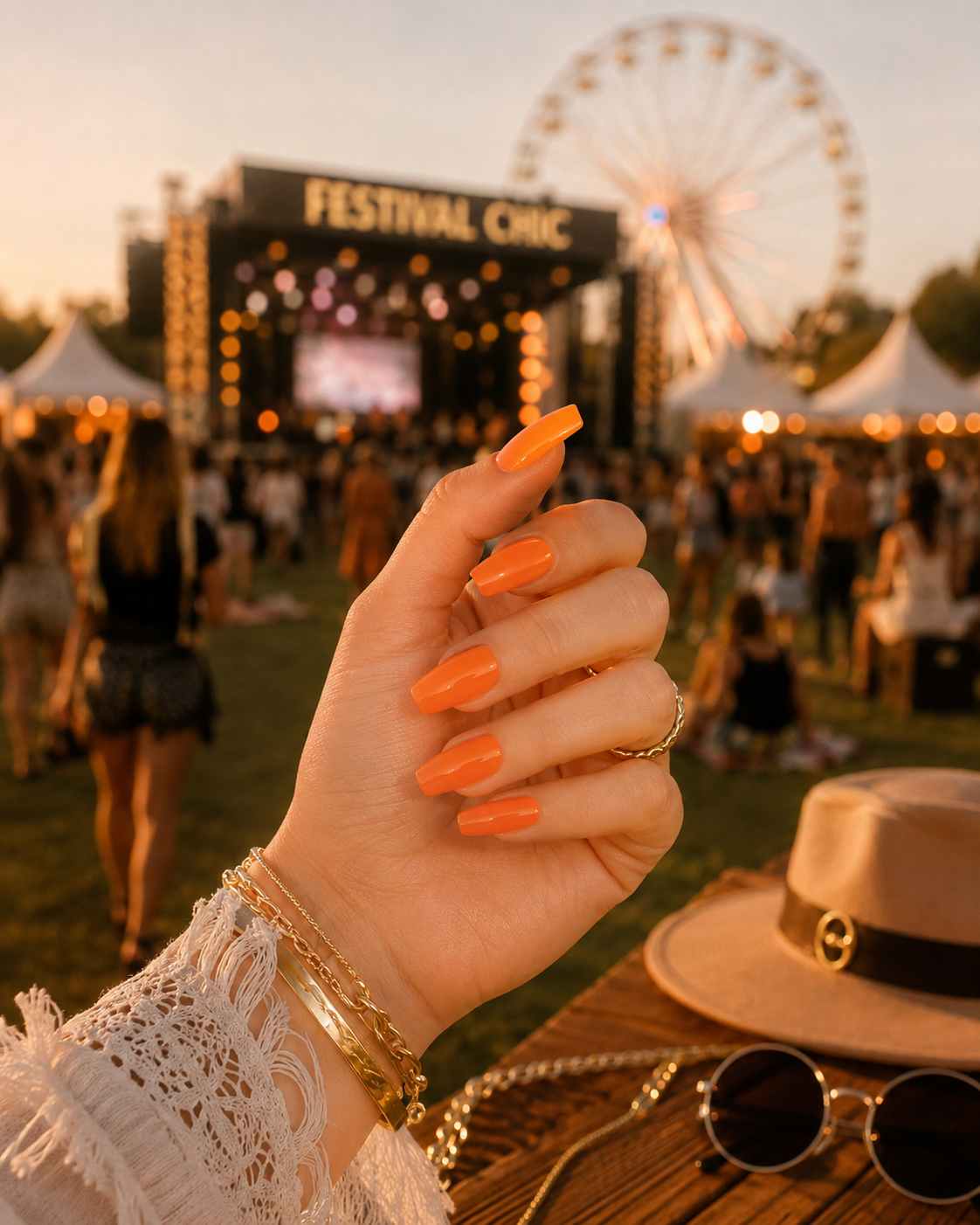 Vernis adhésif orange