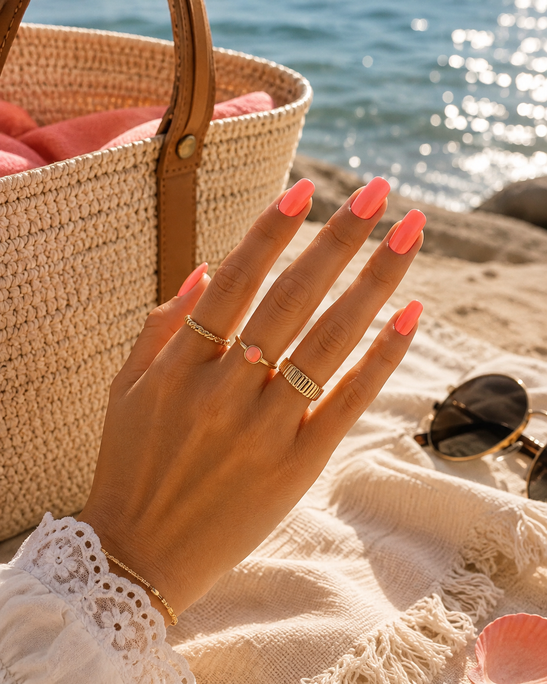 Vernis adhésif corail