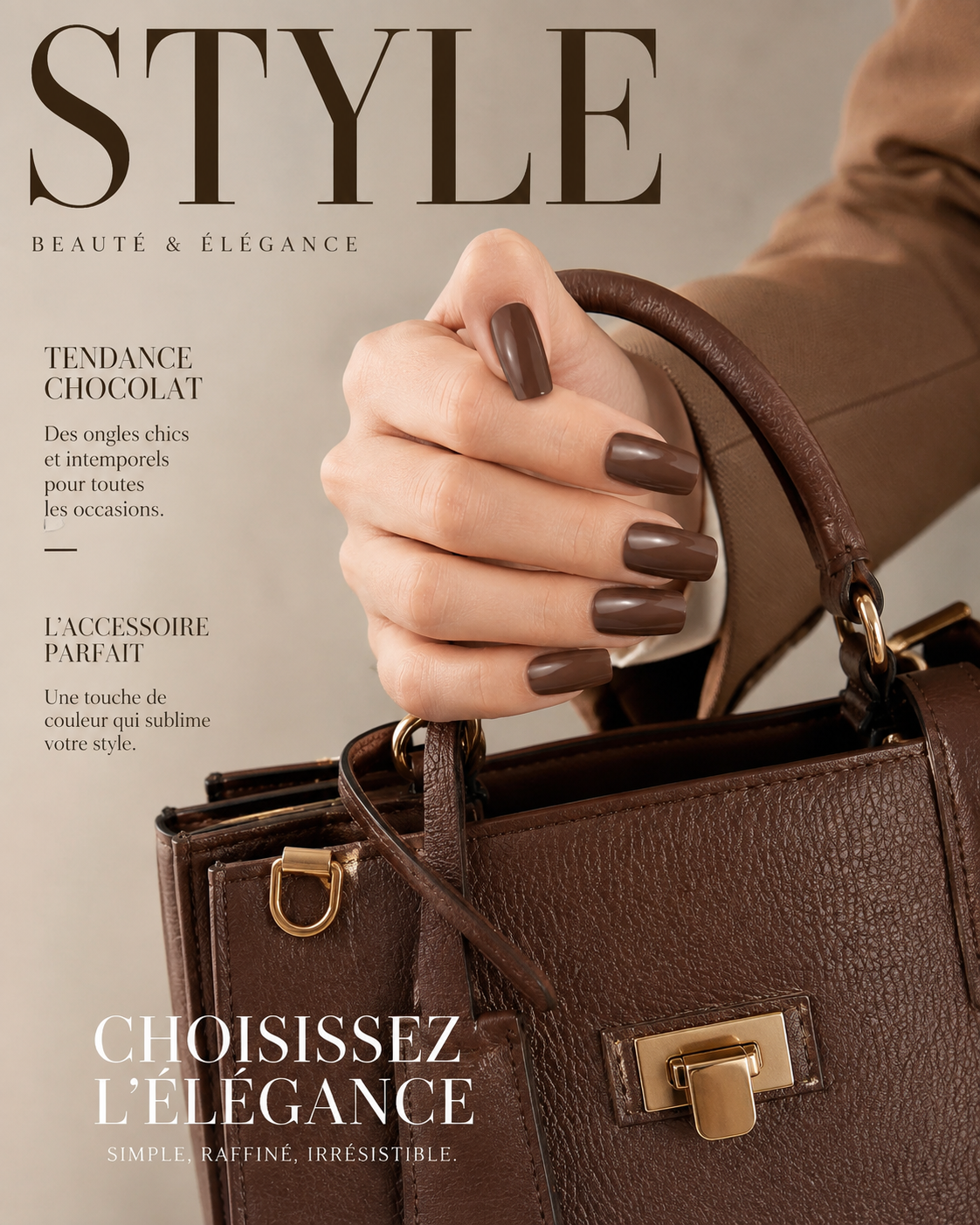Vernis autocollant marron