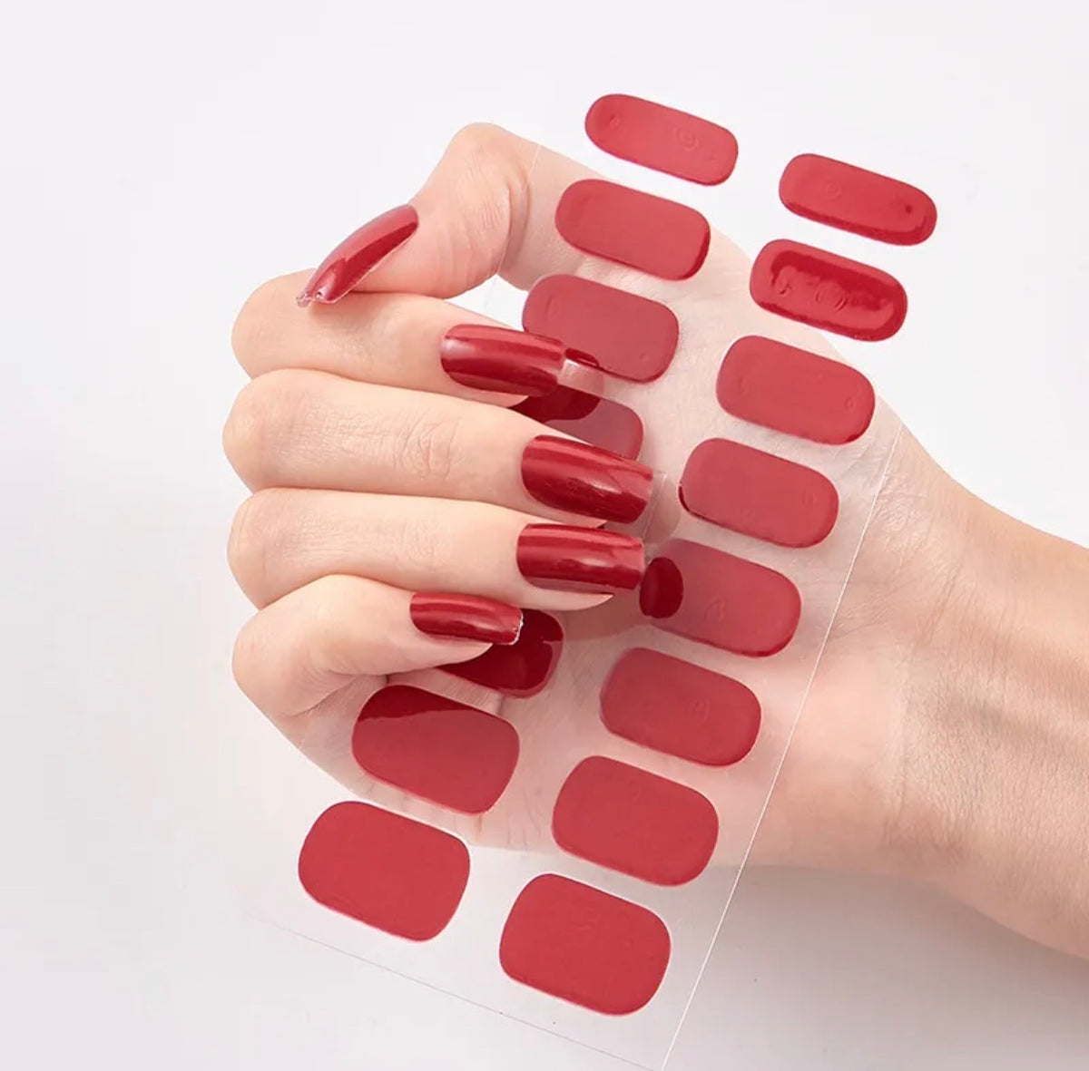 Nail patch rouge carmen