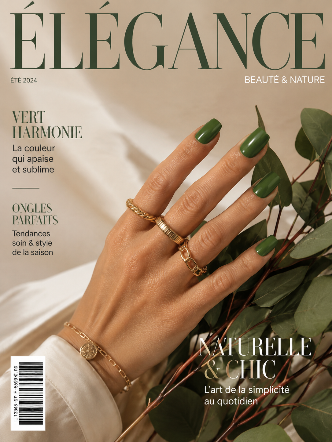 Vernis à ongle autocollant vert