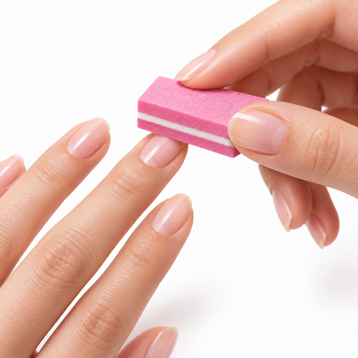     Bloc polissoir de manucure à usage personnel pour matifier l’ongle et améliorer l’adhérence du vernis autocollant.