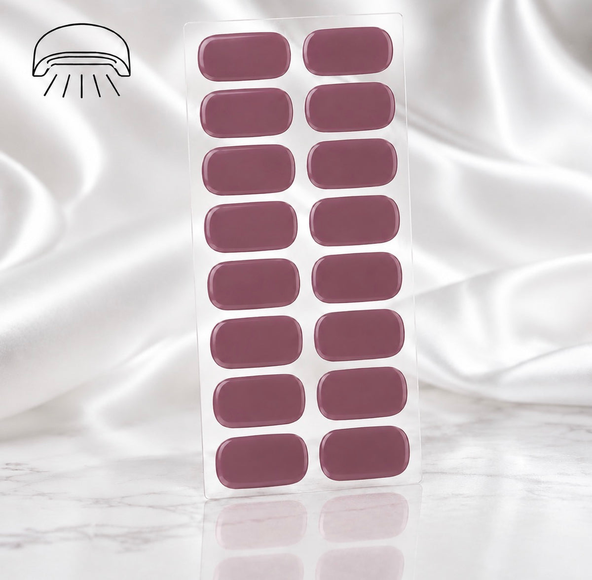     Patch UV en gel semi-durci marron pour une manucure élégante