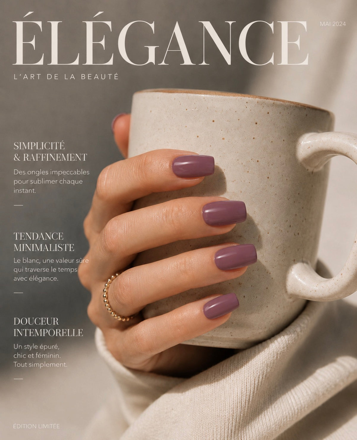     Pose de gel nude autocollant à catalyser sous lampe LED
