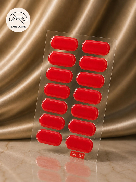 Vernis autocollant rouge vermillon 