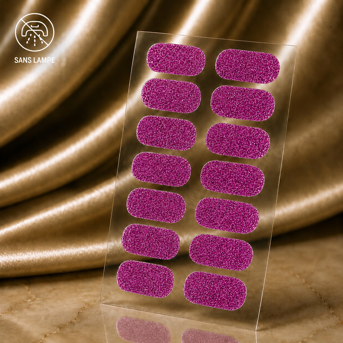 Nail patch Fuchsia à paillettes