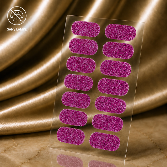 Nail patch Fuchsia à paillettes