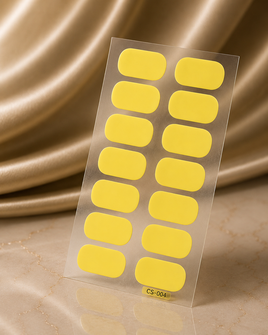 Nail patch jaune pastel