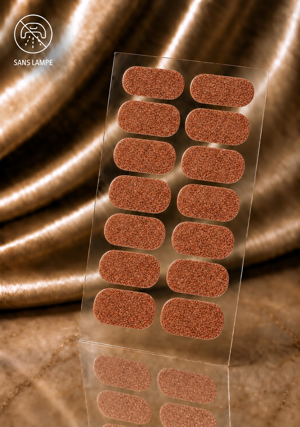     Sticker pour ongles bronze aux reflets métallisés
