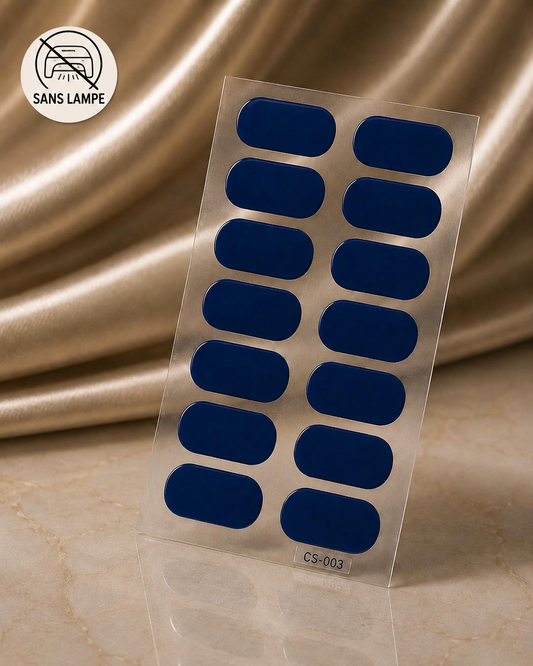 Vernis à ongle autocollant bleu nuit