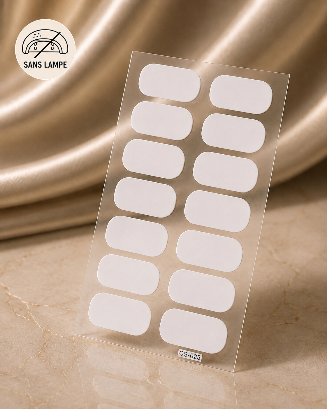 Vernis autocollants blanc