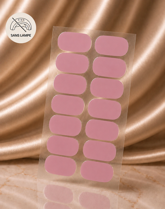 Vernis, autocollant rose tyrien