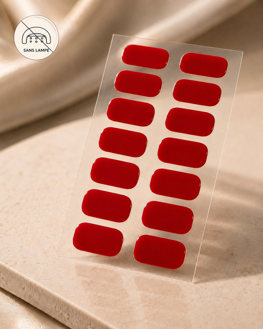 Vernis autocollant rouge intense